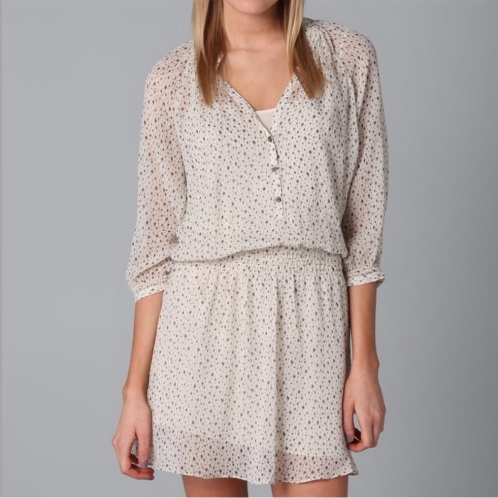Club Monaco Georgia Silk Print Dress 0